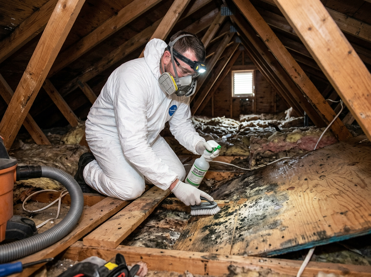 Handling Attic Mold After Roof Leaks Common In Lynnwood