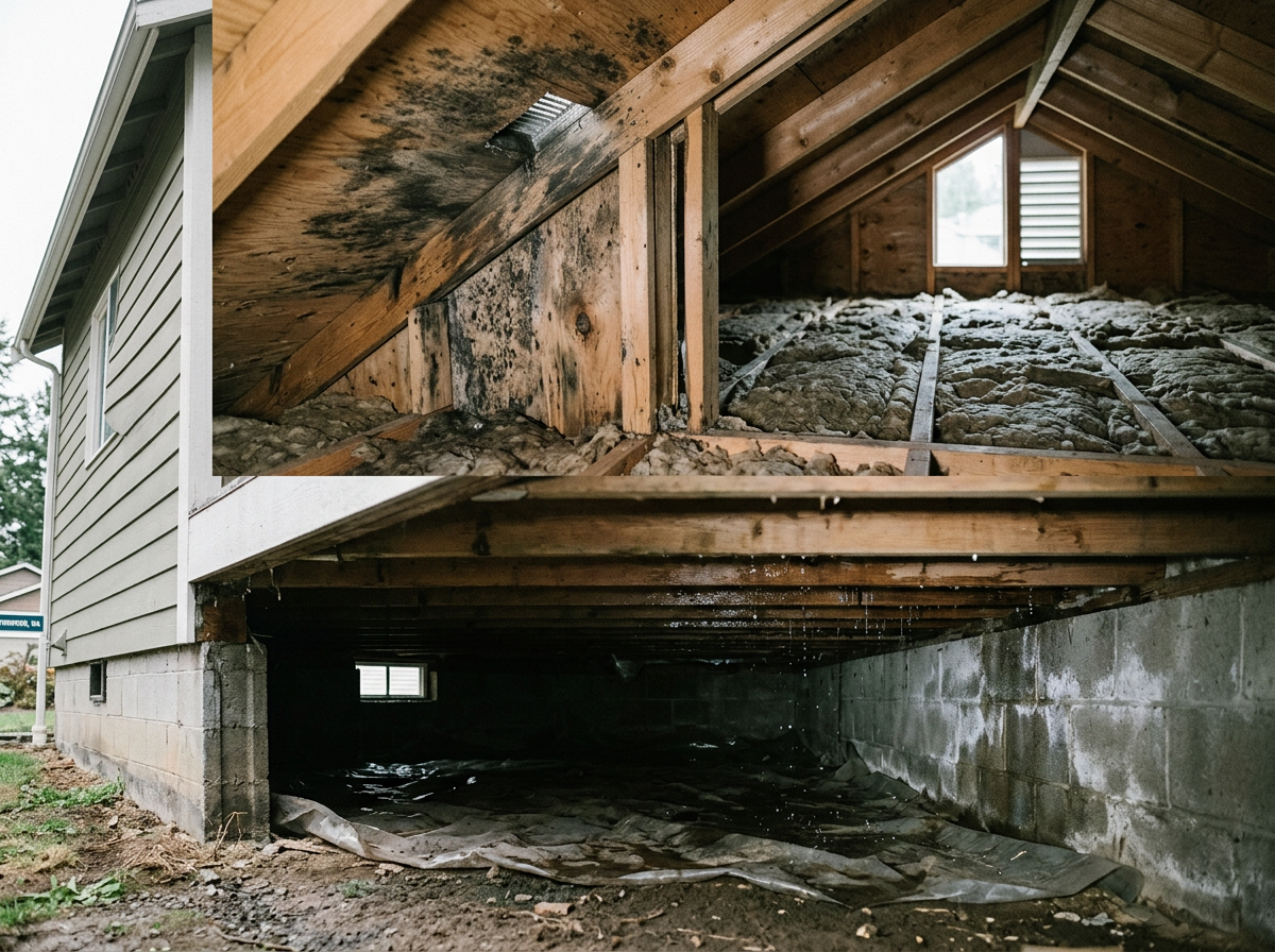 How Crawl Space Issues Contribute To Attic Mold In Lynnwood