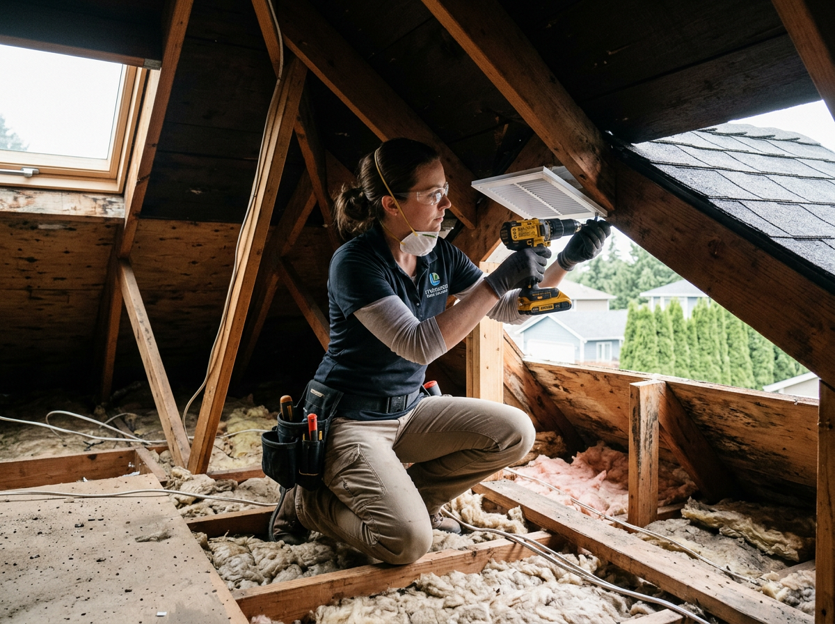 Improving Attic Ventilation To Reduce Mold Risk In Lynnwood