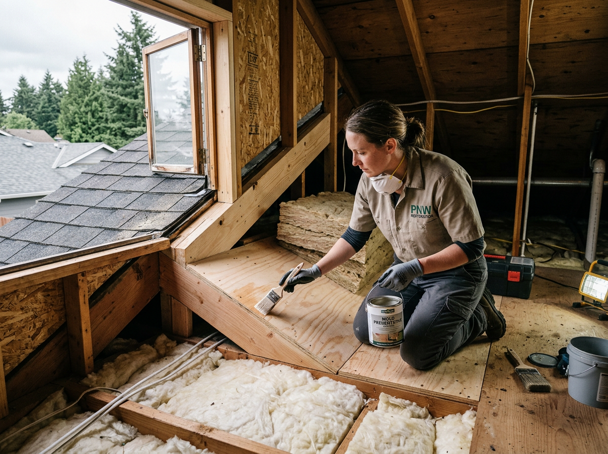 Preventing Mold Regrowth After Attic Repairs In Lynnwood